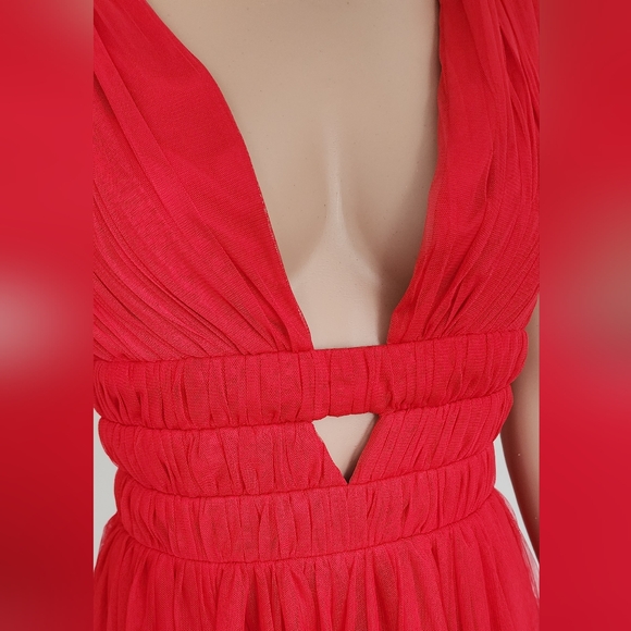ASOS RED DRESS TULLE SZ.6 - Picture 7 of 16